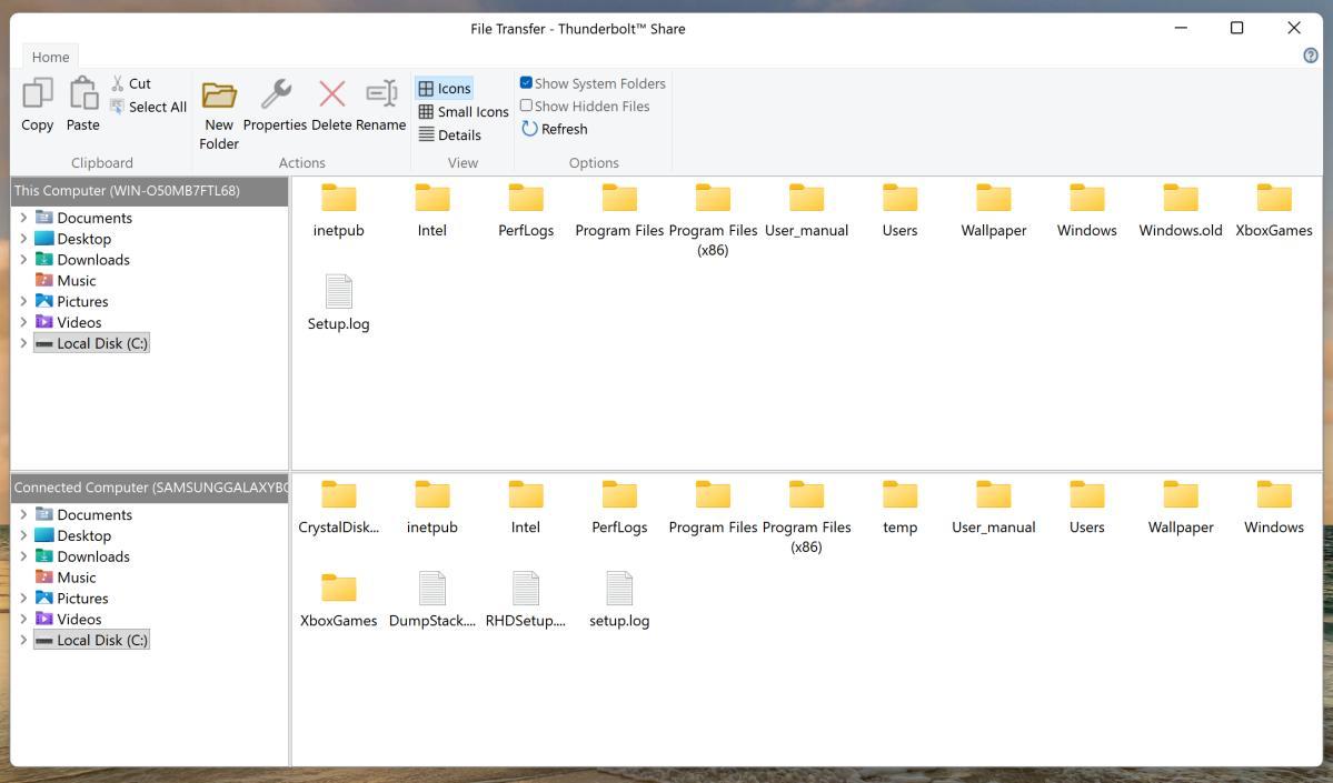 Thunderbolt Share პროგრამული ინტერფეისი